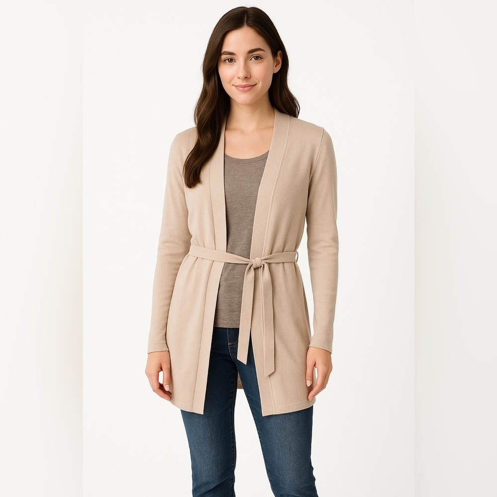 Mango Basics Pink Tie Front Cardigan XS